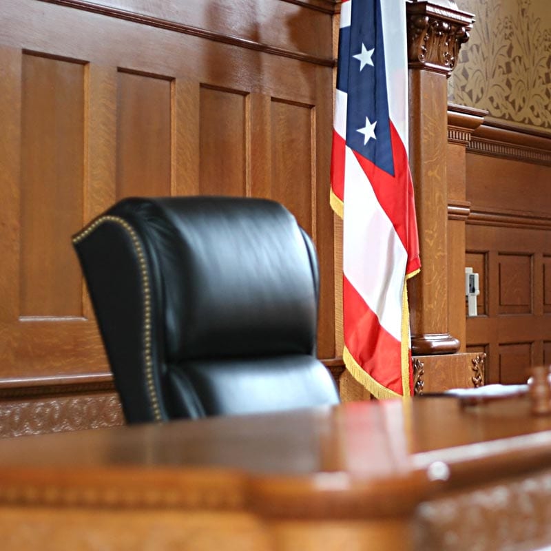 Judge's Chair In Court